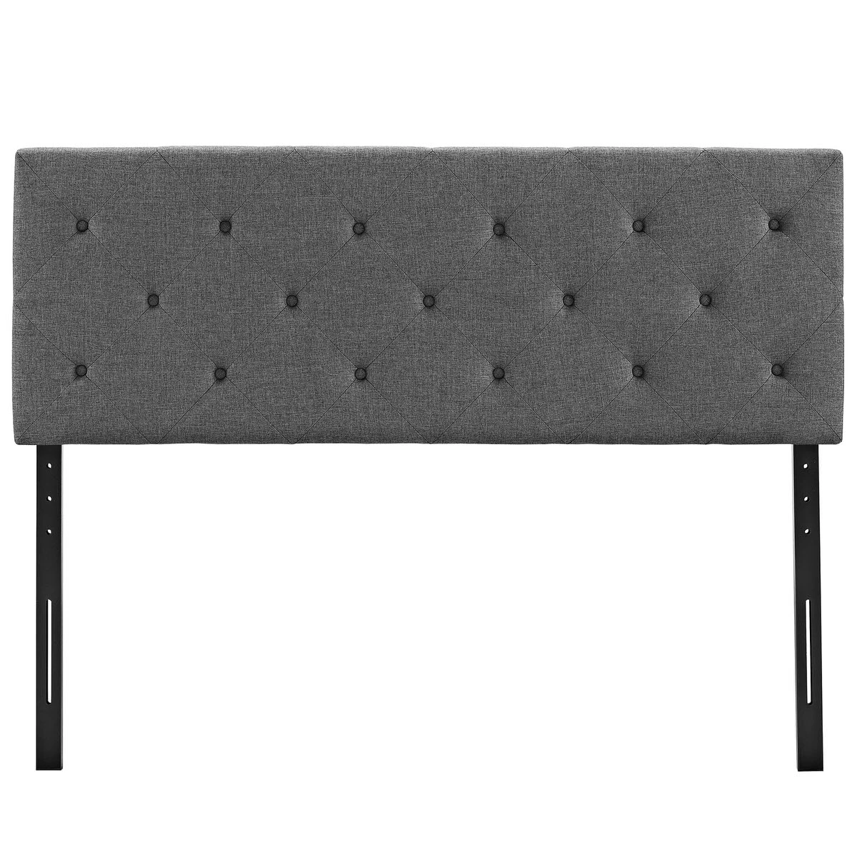 Terisa King Upholstered Fabric Headboard Gray 4 Terisa King Upholstered Fabric Headboard Gray - Image 2
