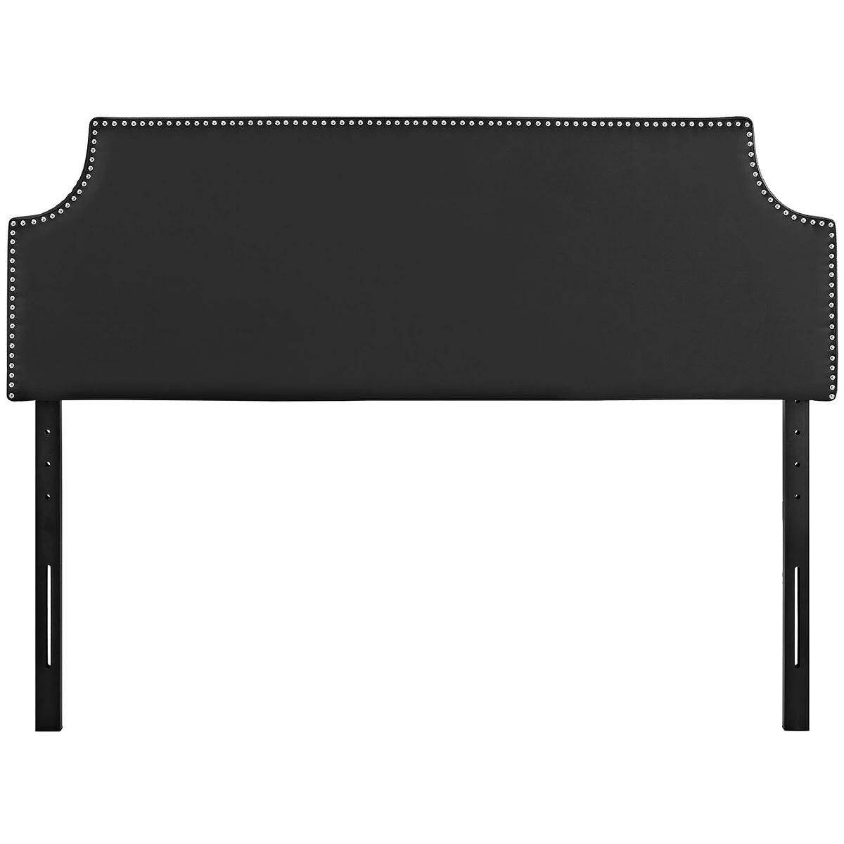 Laura Full Upholstered Vinyl Headboard Black 3 Laura Full Upholstered Vinyl Headboard Black