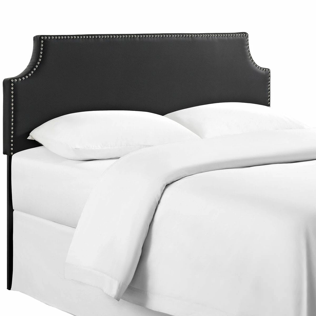 Laura Full Upholstered Vinyl Headboard Black 4 Laura Full Upholstered Vinyl Headboard Black - Image 2