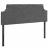 Laura Full Upholstered Fabric Headboard Gray 2 Laura Full Upholstered Fabric Headboard Gray -WALKER EDISON Shop MOD 5392 GRY 1