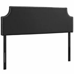 Laura Queen Upholstered Vinyl Headboard Black