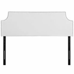 Laura Queen Upholstered Vinyl Headboard White -WALKER EDISON Shop MOD 5393 WHI 2