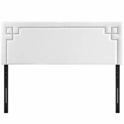 Josie Full Upholstered Vinyl Headboard White -WALKER EDISON Shop MOD 5399 WHI 2