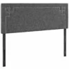 Josie Queen Upholstered Fabric Headboard Gray -WALKER EDISON Shop MOD 5402 GRY 1
