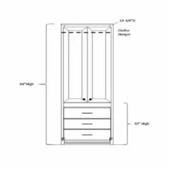 Wardrobe Pier W/3 Drawers