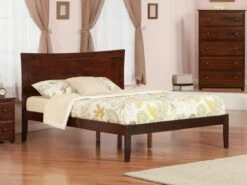 Metro Antique Walnut Platform Bed -WALKER EDISON Shop Metro AW QN 1