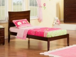 Metro Antique Walnut Platform Bed -WALKER EDISON Shop Metro AW TWN