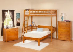 Mission Loft Bed W/Corner Workstation -WALKER EDISON Shop Mission Loft CL 2