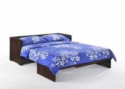 NYC Deal Cube Queen Murphy Cabinet Bed Dark Chocolate -WALKER EDISON Shop Murphy Cube Cabinet Bed Chocolate 6 1