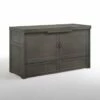 Cube Queen Murphy Cabinet Bed Stonewash -WALKER EDISON Shop Murphy Cube Cabinet Bed Stonewash 1 2