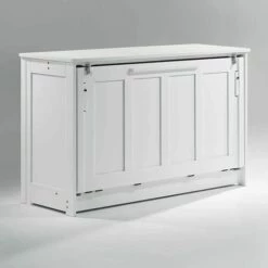 Orion White Full Murphy Cabinet Bed