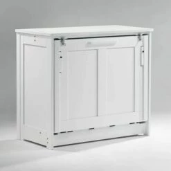 Orion White Twin Murphy Cabinet Bed