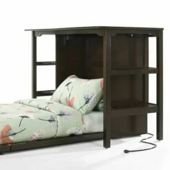 Siesta Chocolate Twin Desk Murphy Cabinet & Chair -WALKER EDISON Shop ND SIE DESK MUR TW CHO 1