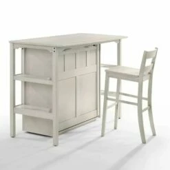 Siesta Vintage White Twin Desk Murphy Cabinet & Chair