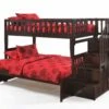 Peppermint Staircase Bunk Bed Dark Chocolate -WALKER EDISON Shop NDF PBB PEP BUNK 1