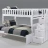 Peppermint Staircase Bunk Bed White 1 Peppermint Staircase Bunk Bed White -WALKER EDISON Shop NDF PBB PEP BUNK 4