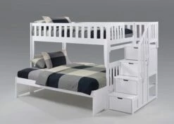 Peppermint Staircase Bunk Bed White