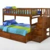 Peppermint Staircase Bunk Bed Cherry -WALKER EDISON Shop NDF PBB PEP BUNK 5