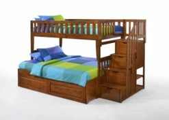 Peppermint Staircase Bunk Bed Cherry