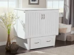 Nantucket Murphy Bed (Chest Bed) White -WALKER EDISON Shop Nantucket Cabinet Bed Twin 1