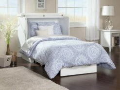 Nantucket Murphy Bed (Chest Bed) White -WALKER EDISON Shop Nantucket Cabinet Bed Twin 4