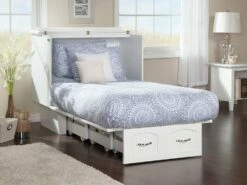 Nantucket Murphy Bed (Chest Bed) White -WALKER EDISON Shop Nantucket Cabinet Bed Twin 5