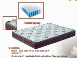 HT-82 9 Inch Extra Firm Palm & Zipper Pillow Top Mattress -WALKER EDISON Shop PA HT 82 KPT 1