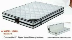 US-628 10 Inch Euro Top Pocket Spring Mattress