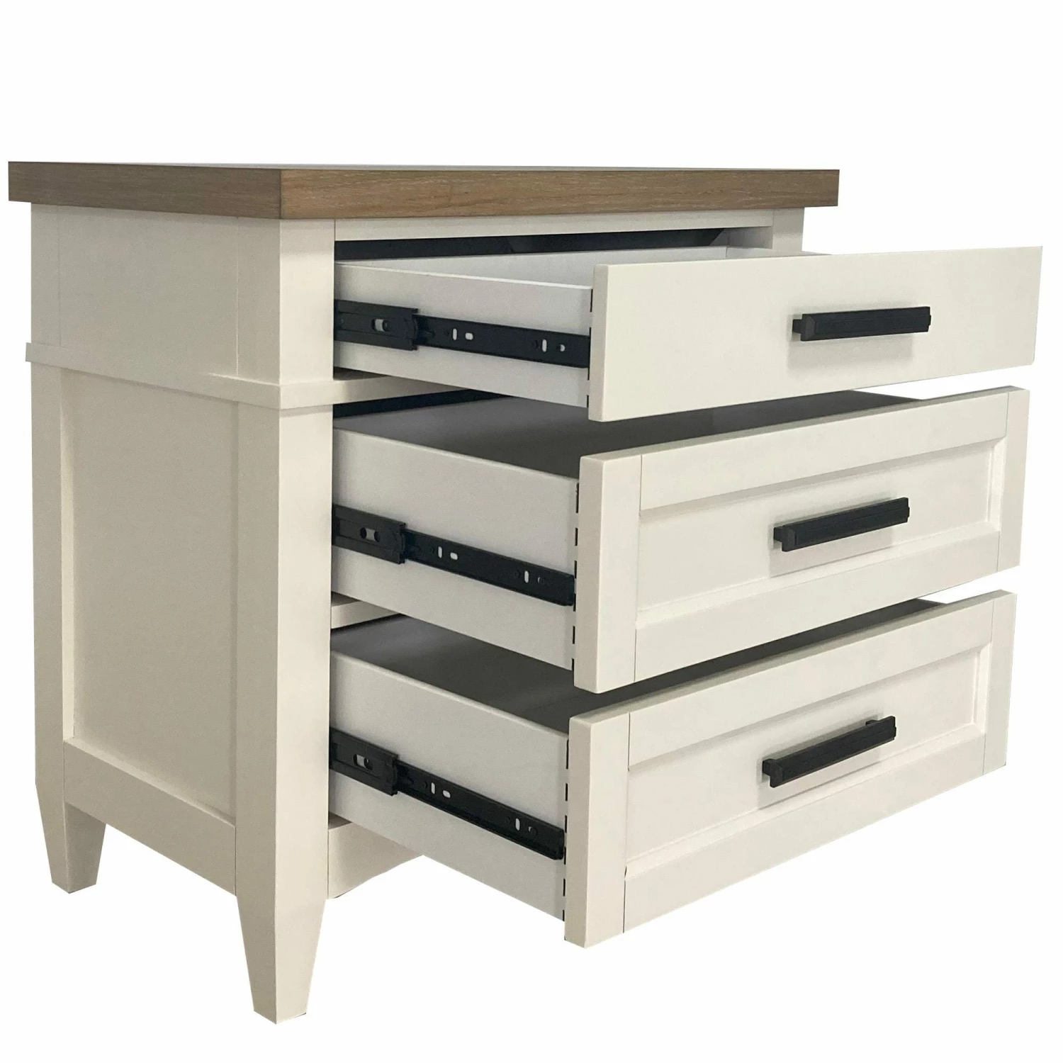 Americana Modern 3 Drawer Nightstand W/Charging Station 5 Americana Modern 3 Drawer Nightstand W/Charging Station - Image 3
