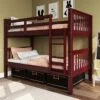 Mission Twin Over Twin Bunk Bed 1 Mission Twin Over Twin Bunk Bed -WALKER EDISON Shop PI MIS TW MH