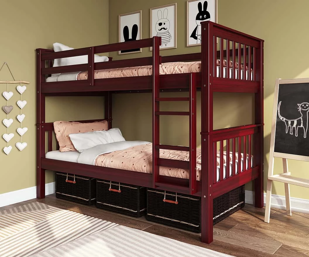 Mission Twin Over Twin Bunk Bed 3 Mission Twin Over Twin Bunk Bed