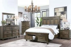F5461 Brown Wood Nightstand