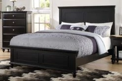 F9271 Black Birch Veneer & Plywood Bed