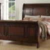 F9289 Antique Cherry Finish Pine Sleigh Bed -WALKER EDISON Shop PNDX F9289