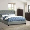 F9439 Grey Fabric Bed