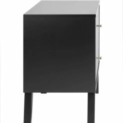 Milo Mid Century Modern 2-Drawer Black Nightstand -WALKER EDISON Shop PRPC BDNR 1402 1 2