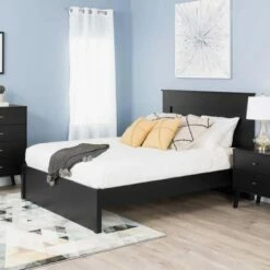 Milo Mid Century Modern 2-Drawer Black Nightstand -WALKER EDISON Shop PRPC BDNR 1402 1 5