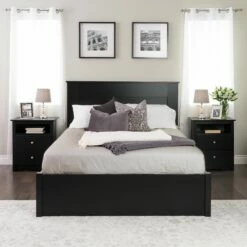 Flat Panel Black Queen Headboard 9 Flat Panel Black Queen Headboard -WALKER EDISON Shop PRPC BHFQ 1301 1 HB 2
