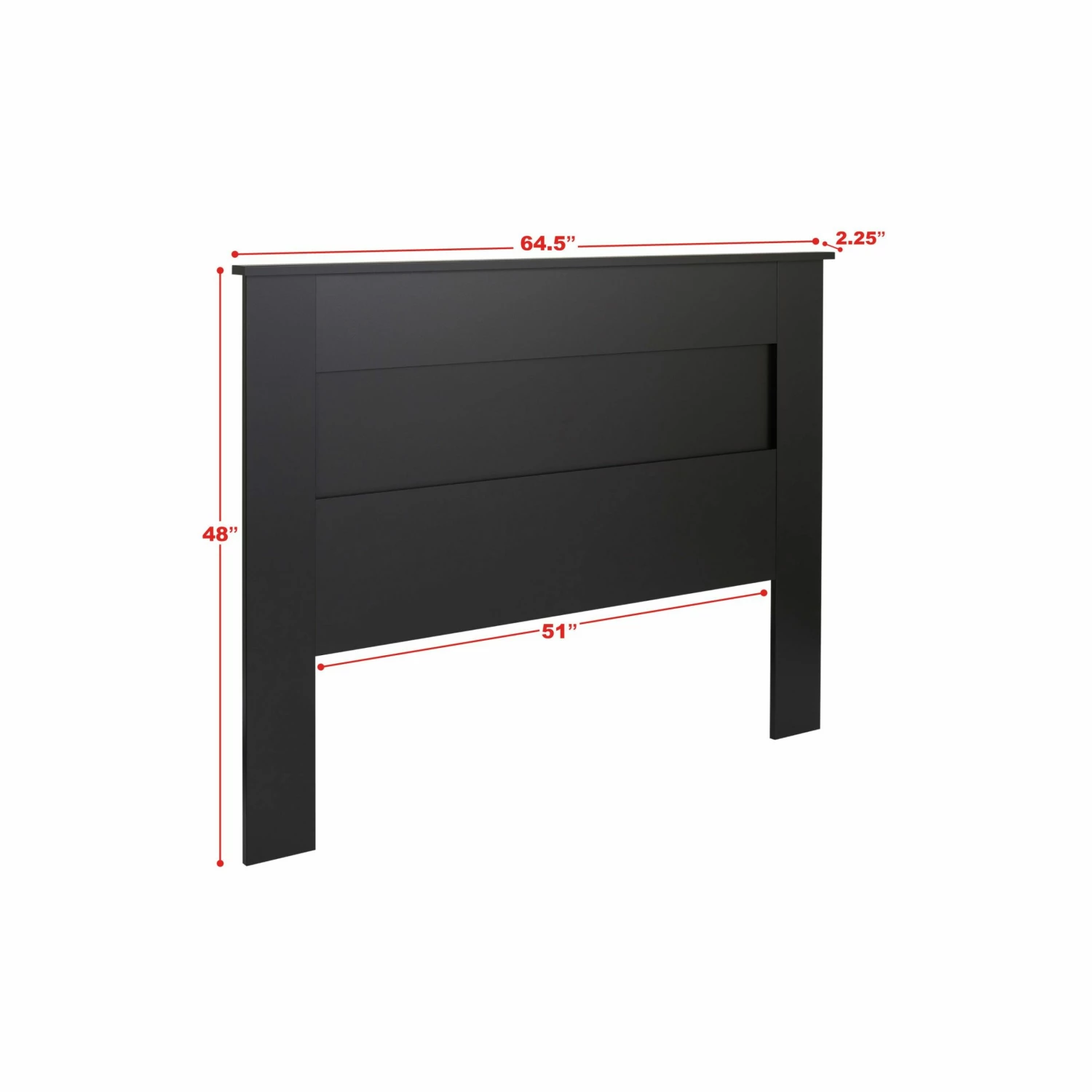 Flat Panel Black Queen Headboard 6 Flat Panel Black Queen Headboard - Image 4
