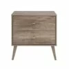 Milo Mid Century Modern 2-Drawer Drifted Gray Nightstand -WALKER EDISON Shop PRPC DDNR 1402 1