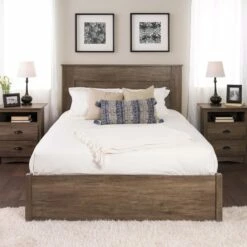 Flat Panel Drifted Gray Queen Headboard -WALKER EDISON Shop PRPC DHFQ 1301 1 HB 3