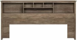 Drifted Gray King Bookcase Headboard