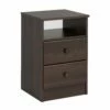 Astrid 2-Drawer Espresso Nightstand -WALKER EDISON Shop PRPC EDNH 0402 1 NS