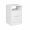 Astrid 2-Drawer White Nightstand -WALKER EDISON Shop PRPC WDNH 0402 1 NS