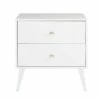 Milo Mid Century Modern 2-Drawer White Nightstand -WALKER EDISON Shop PRPC WDNR 1402 1
