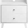 Milo 2 Drawer White Nightstand W/Angled Top -WALKER EDISON Shop PRPC WDNR 1403 1