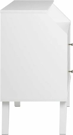 Milo 2 Drawer White Nightstand W/Angled Top -WALKER EDISON Shop PRPC WDNR 1403 1 2