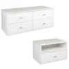 Hanging 2-Piece White Dresser And Nightstand Set -WALKER EDISON Shop PRPC WRBW 1401 2M