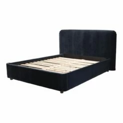 Samara Queen Bed Blue Velvet 10 Samara Queen Bed Blue Velvet -WALKER EDISON Shop RN 1125 26 02