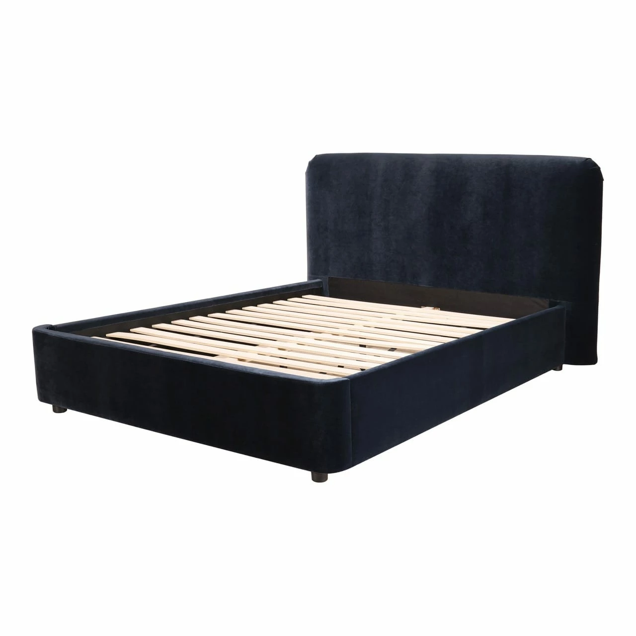 Samara Queen Bed Blue Velvet 5 Samara Queen Bed Blue Velvet - Image 3